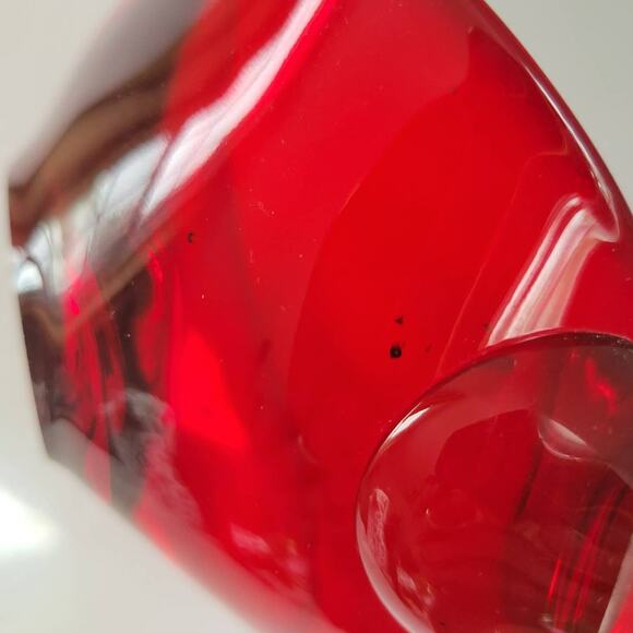 Duncan Miller Swan Candy Nut Dish Ruby Red Glass Trinket Mid Century Mod 1940s - Picture 6 of 9